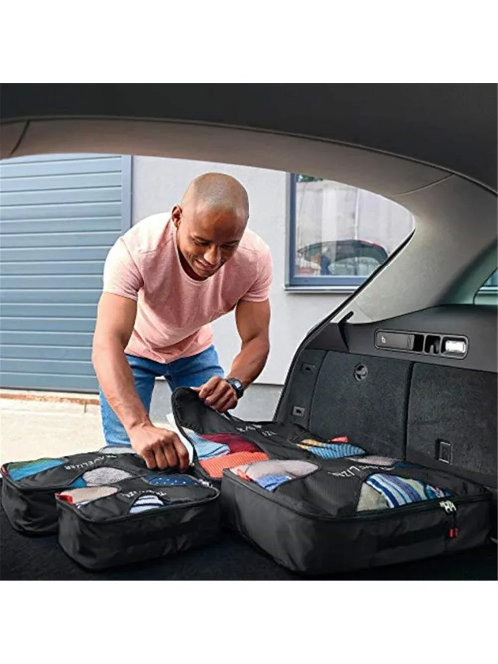 Packing Cubes Travel Organizer Set Luggage Storage Bags Mesh Laundry Shoe Bag